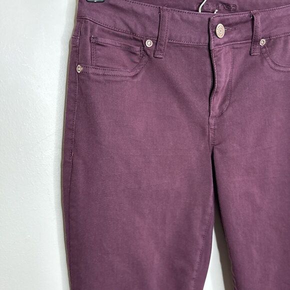 MAURICES Skinny Pants Mid Rise Casual Stretch Small Purple - Picture 4 of 10